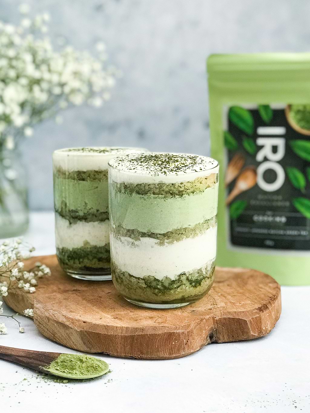Tiramisu vegan au matcha